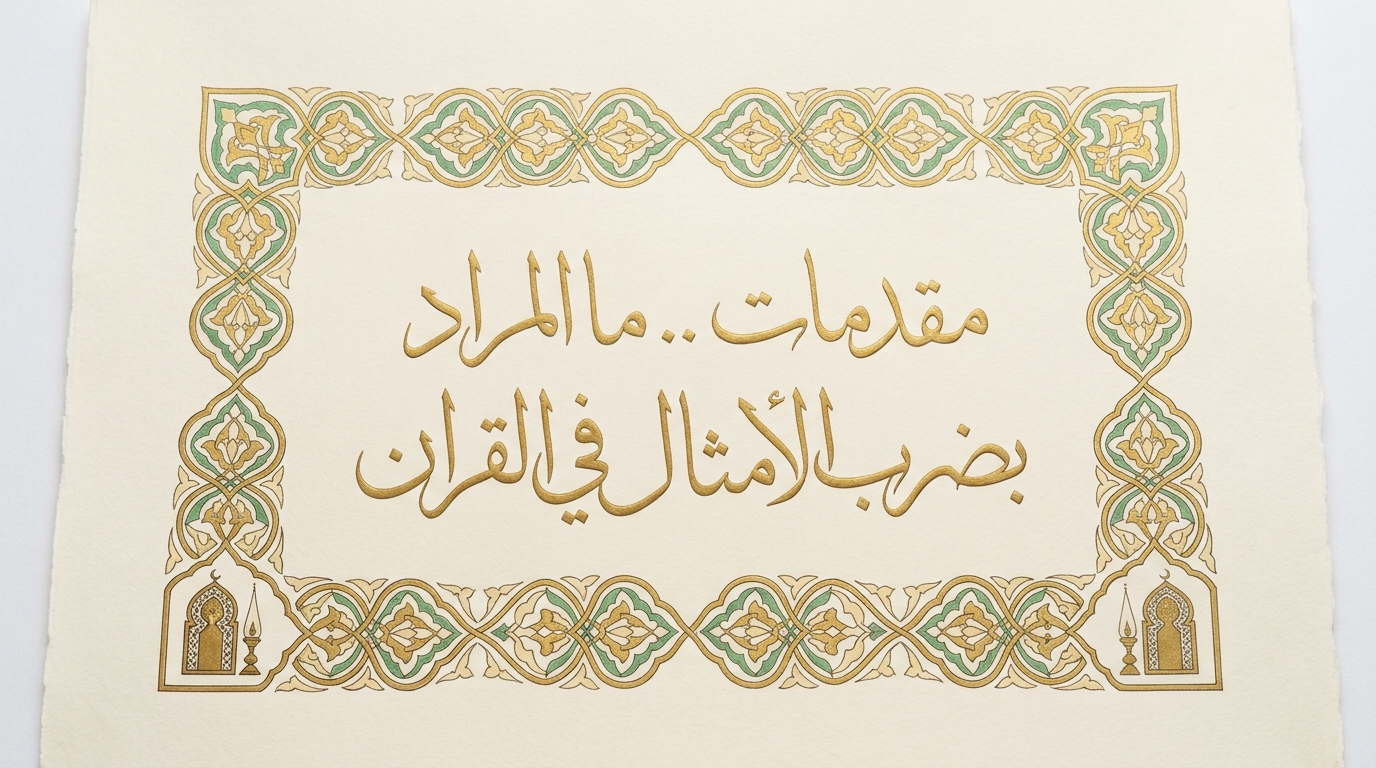 مقدمات .. ما المراد بضرب الأمثال في القرآن - Image 1